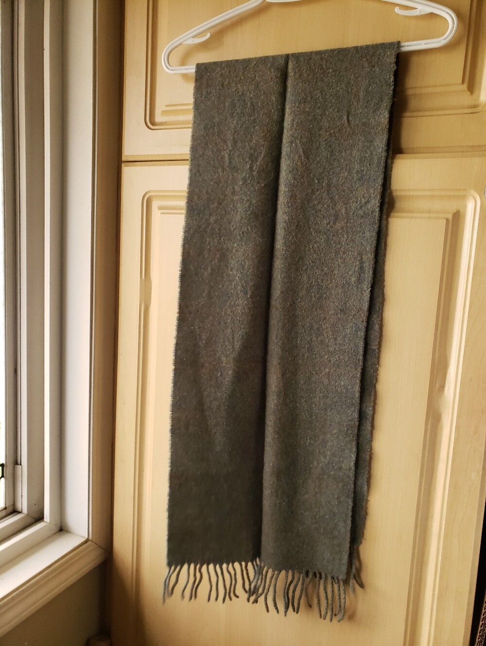 Men's Classic Gray 100% LambsWool  Scarf - Neutral Everyday Style
